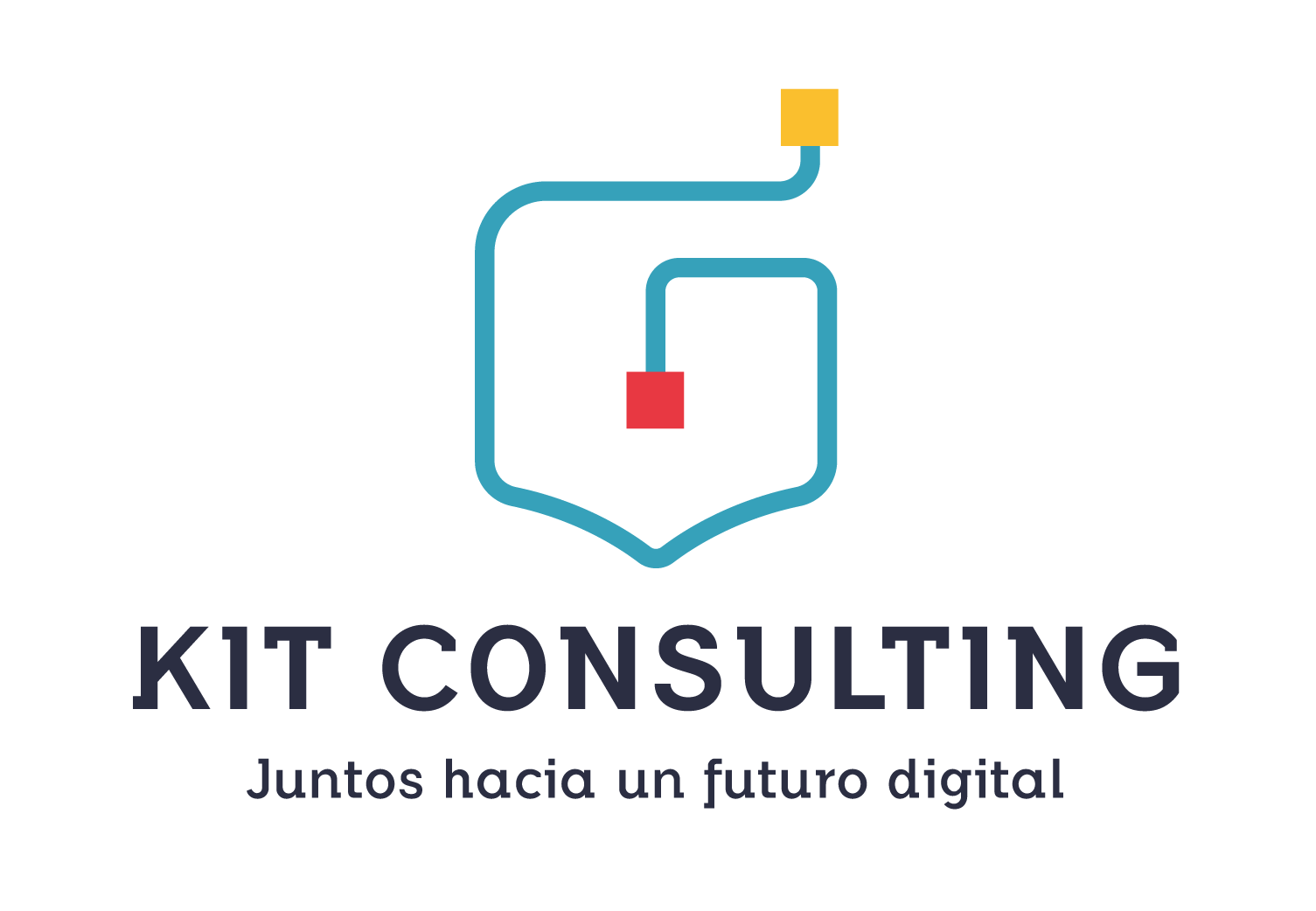 Logotip de Kit Consulting amb símbol digital.