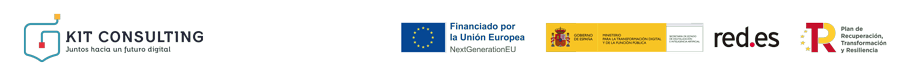 Logotip de Kit Consulting amb bàners de finançament de la Unió Europea.
