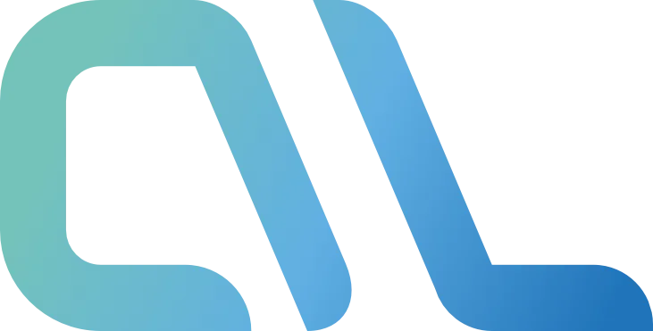 Logotipo azul abstracto