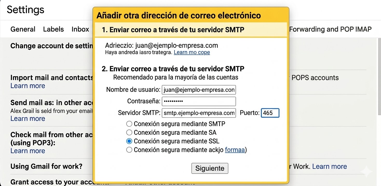 Configuración SMTP profesional